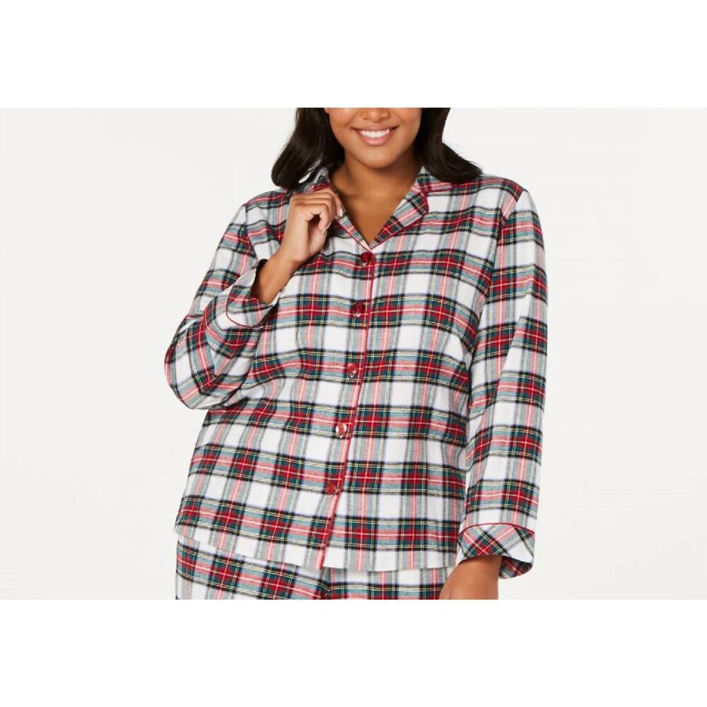 NEW FAMILY PJS women's classic pajamas top - plus in stewart plaid